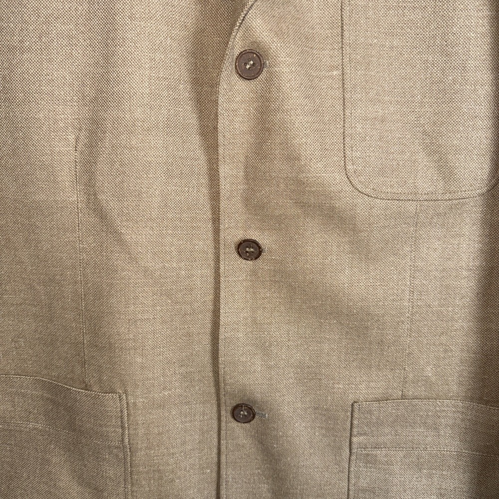 Jos. A. Bank Linen Silk Wool Blend Blazer Medium Beige Excellent Condition - Picture 7 of 12